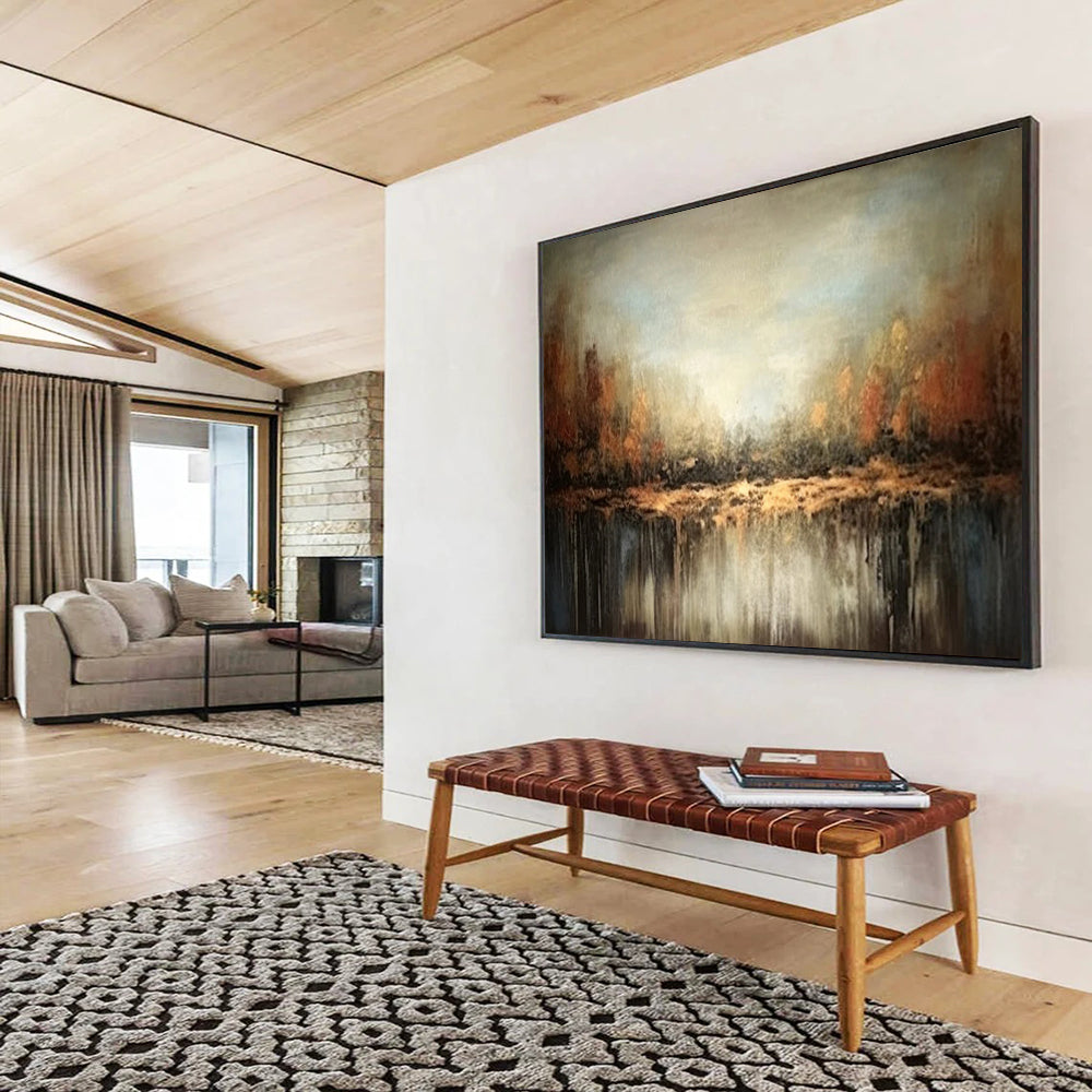 Misty Forest Reflection - Enchanting Living Room Escape DLZ060