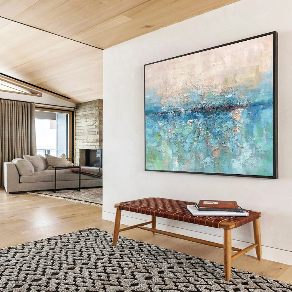 “Mystic Pulse” Massive Abstract Mural for Bar & Entryway DKH355