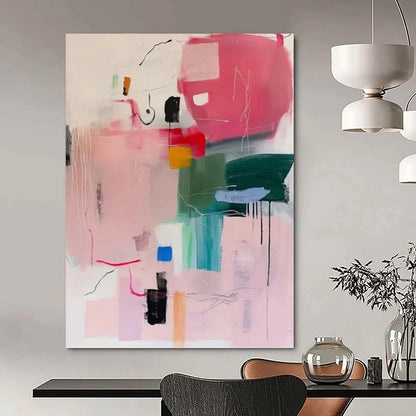 Oversized Hand - Painted Custom Textured Abstract Artwork for Hallway & Entryway DKH0998