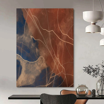 Ocean Foam: Extended Hand - Painted Custom Abstract Painting for Living Room and Bar DTP120