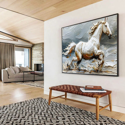 Grand Original Textured Hand - Crafted Abstract Artwork for Prestigious Interiors DKH812