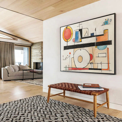 “Colorful Geometric Drawing” - Modernist Sketch HB0535