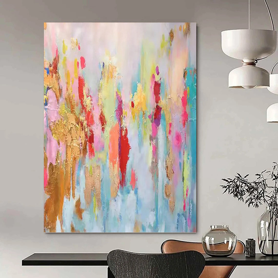 Joyful Hand - Painted Textured Abstract for Bedroom & Bar DKH1340