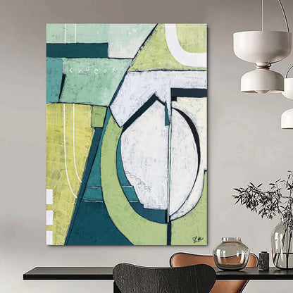 Spectacular Gigantic Hand-Painted Abstract Mural: Elevate Your Dining Room & Bar LargeART2375