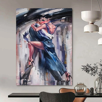 Vertical Hand - Painted Custom Abstract Gem for Bar and Hotel DKH1632