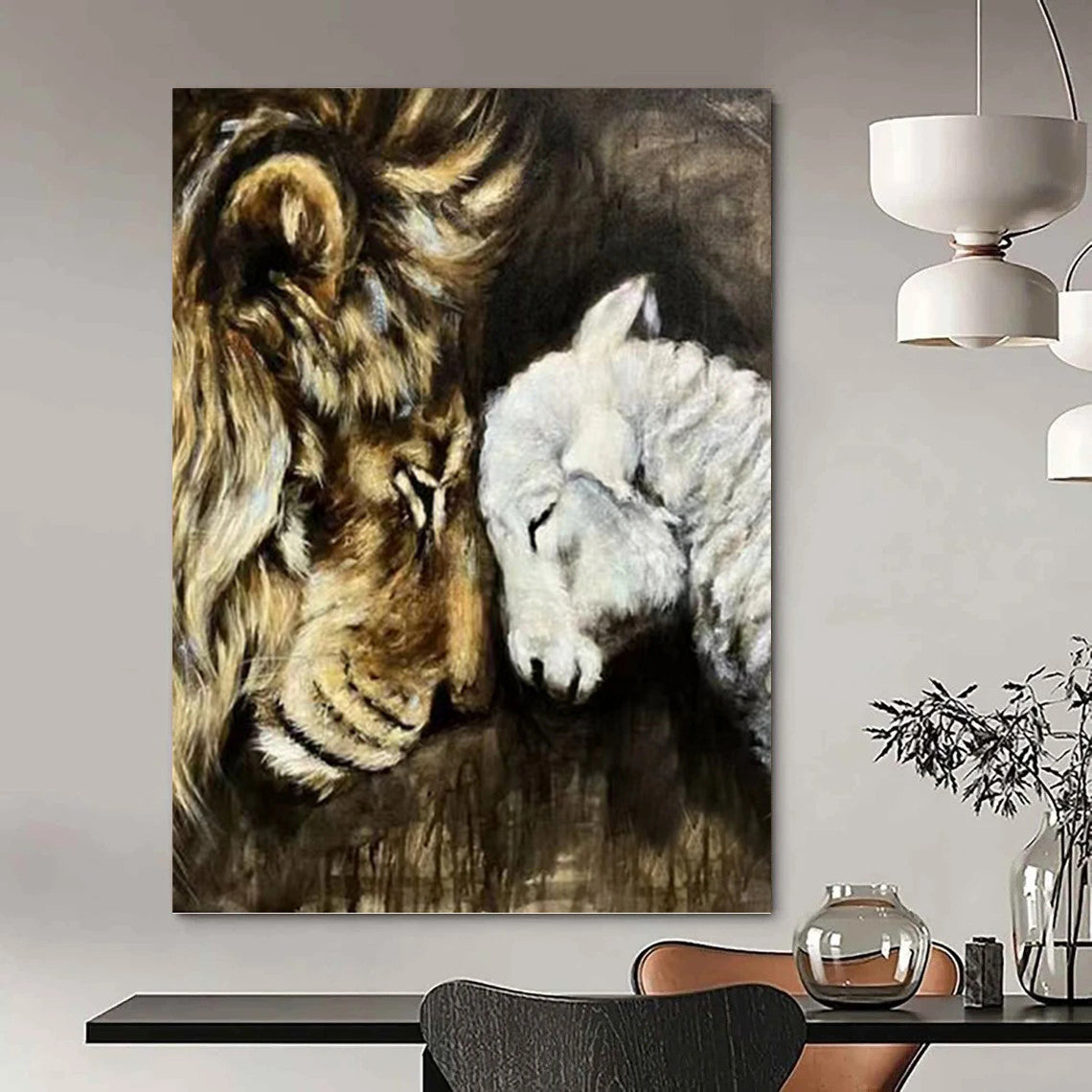 Large - Sized Hand - Painted Custom Abstract Work (with Unique Textures), for Decorating Living Room and Entryway DKH1452