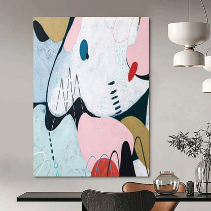 Alluring Grandiose Hand-Painted Abstract Art: Elevate Your Bedroom & Hotel Lobby LargeART2384