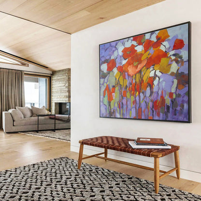 Whimsical Original Hand - Rendered Textured Large Abstract Work for Playful Interiors DKH853