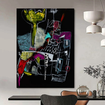 Large Custom Abstract Paintings: Textured Beauty for Office & Bar DTP294