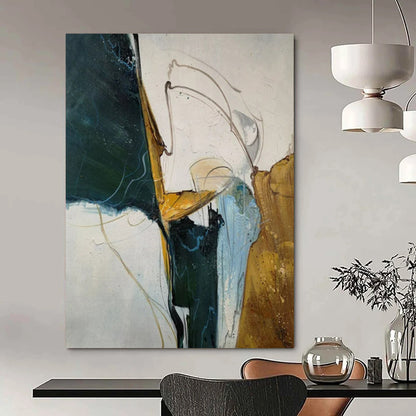 Expansive-Scale Hand-Painted Abstract Wall Art for Bedroom & Dining Room LargeART2336