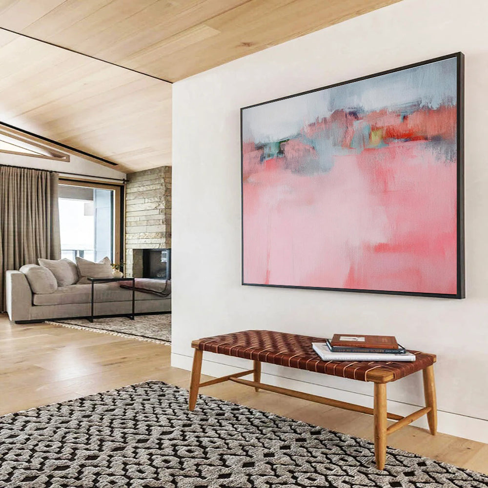 Large - Format Textured Abstract Canvas for Dining Room & Hallway DKH487