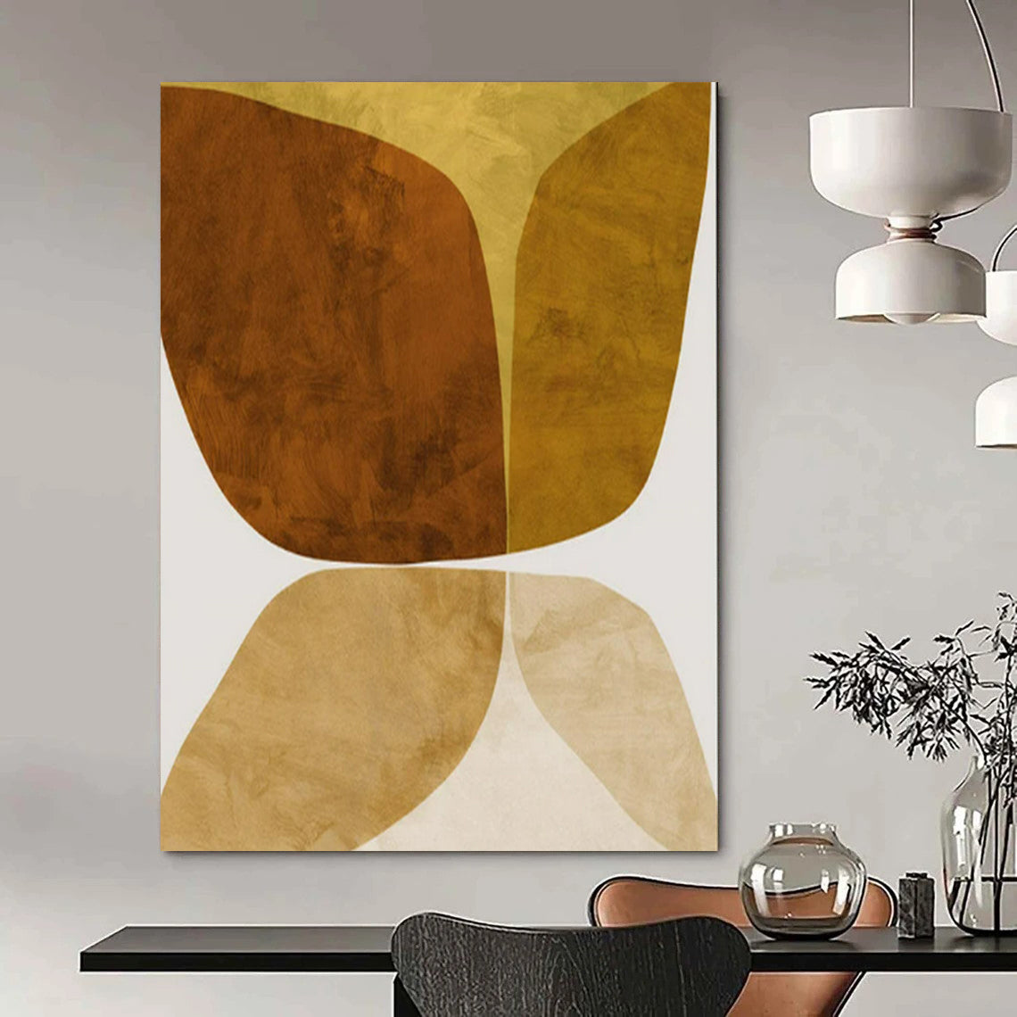 Gigantic-Sized Hand-Painted Abstract Wall Mural for Living Room & Entryway LargeART2310