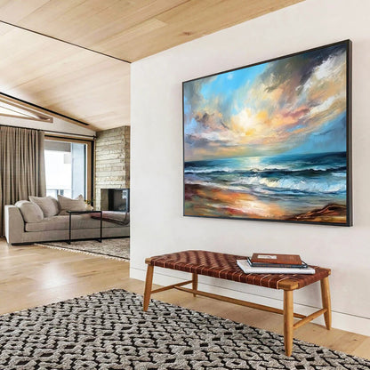 Stunning Giant - Sized Abstract Painting for Living Room & Hotel LargeART1607