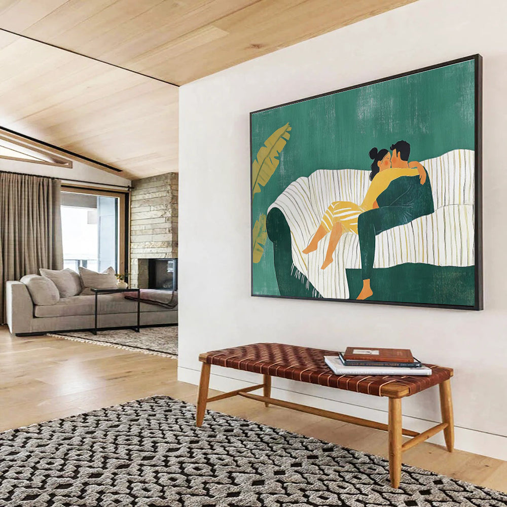 “Rhythmic Echoes” Colossal Abstract Artwork for Dining Room & Bar DKH232