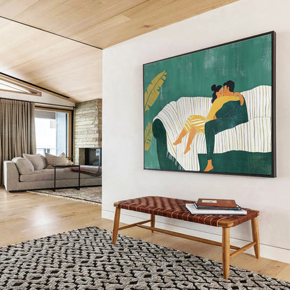 “Rhythmic Echoes” Colossal Abstract Artwork for Dining Room & Bar DKH232