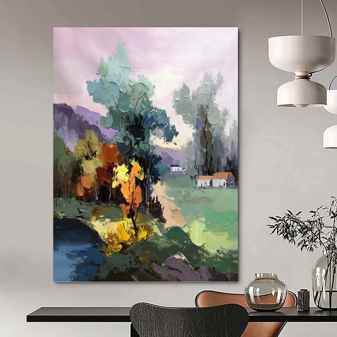 Alluring Hand - Painted Textured Abstract for Hallway & Bedroom DKH1289