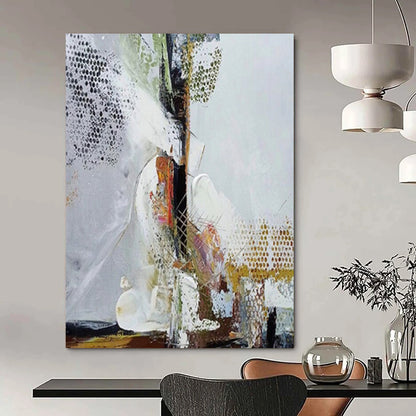 Jumbo Hand - Painted Textured Custom Abstract Canvas for Dining Room and Office DTP043