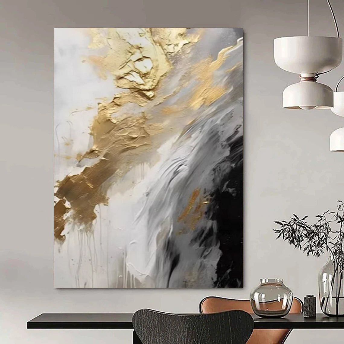 Custom Abstract Art: Big Sizes, Textured Styles for Living Room & Office DTP302