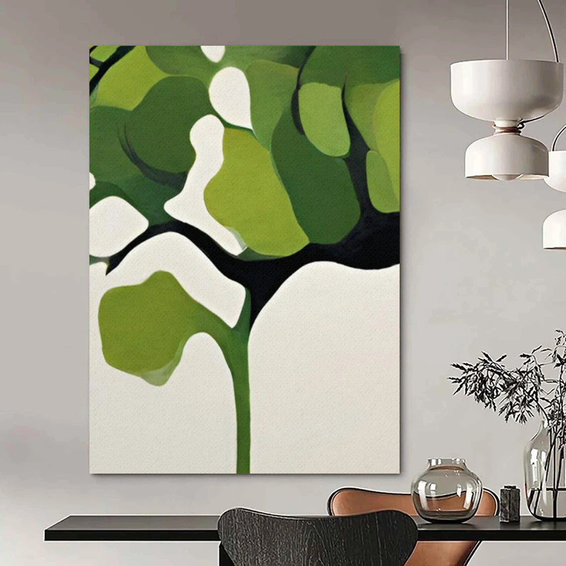 Large-Format-Scale Hand-Painted Abstract Canvases for Bedroom & Home Office Nook LargeART2254