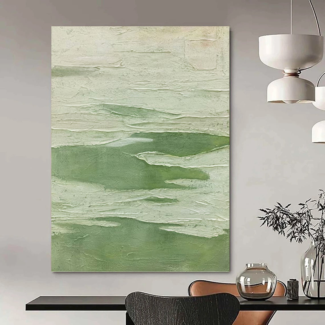 Vast Hand - Painted Textured Abstract Artwork for Aquarium & Marine Exhibit DKH1227