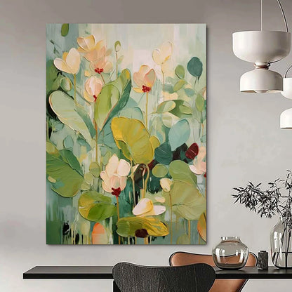 Enchanted Weave: Grand Hand - Painted Custom Abstract Artwork for Dining Room and Entryway DTP084