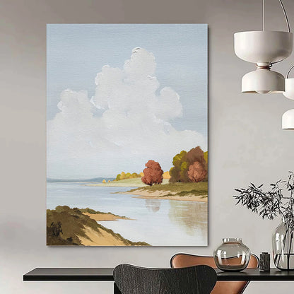 Extra - Large Hand - Painted Custom Abstract Painting (with Unique Textures), Revitalizing Hallway and Entryway DKH1436