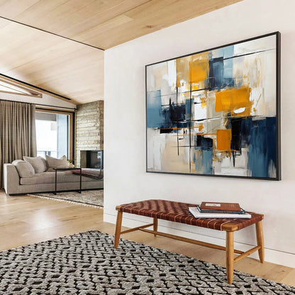 Stunning Large - Format Abstract Canvas for Dining Room & Living Room DKH183