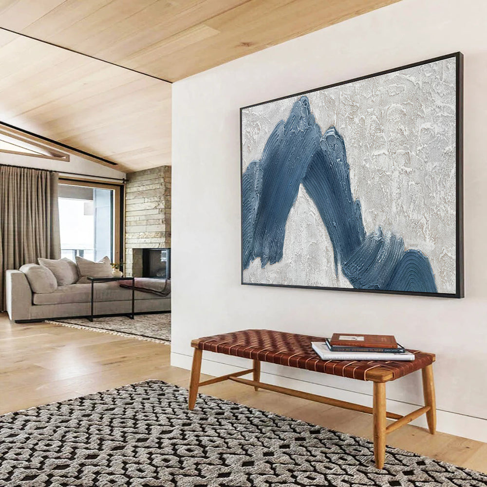 “Flaming Reverie” Giant Abstract Artwork for Living Room & Dining Room DKH214