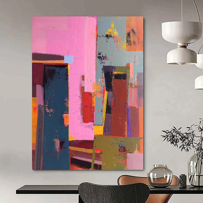 Super - Sized - Format Hand - Painted Custom Abstract Work for Hallway and Hotel DTP050
