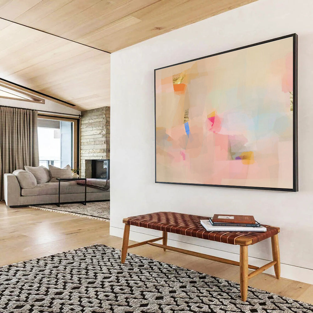 Personalized Oversized Abstract Mural for Wellness Center DKH033