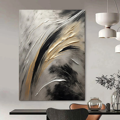 Starlight Pathway: Mega - Sized Hand - Painted Custom Abstract Canvas for Hallway and Hotel DTP126