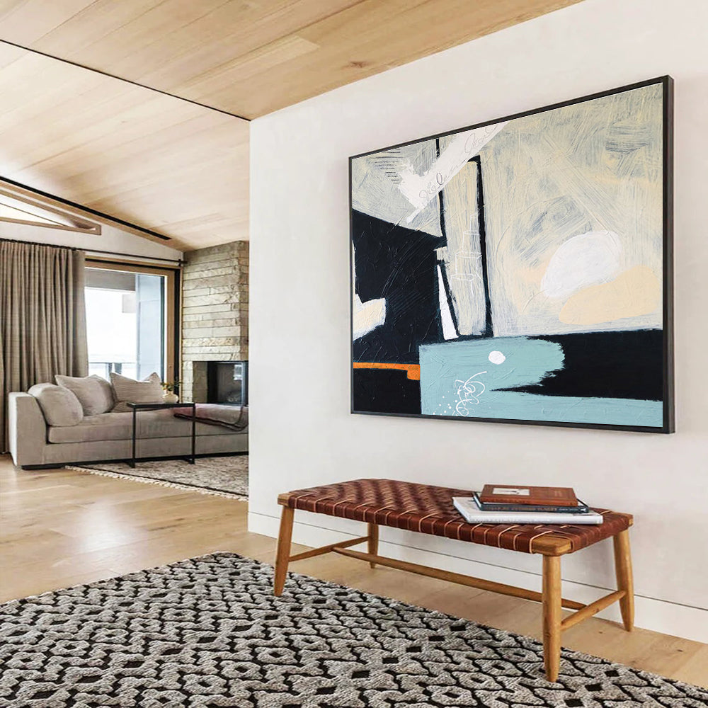 Grand Hand - Painted Abstract Canvas for Office & Hallway DKH546