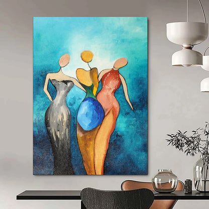 Hand-Painted Custom Abstract Canvas for Bedroom & Bar LargeART1813