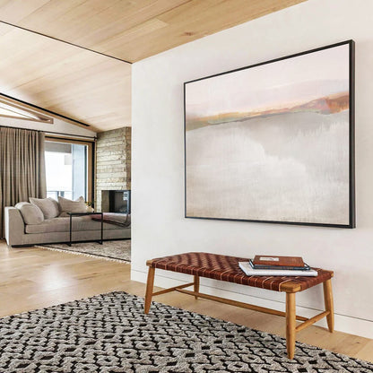 Subtle Horizon Abstract - Elegant Bedroom Wall Art DLZ120