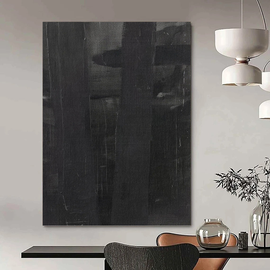 Professionally Curated Hand - Crafted Textured Canvas Abstract for Office & Living Room DKH1155