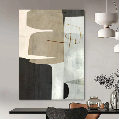 Large-Scale Hand-Painted Custom Abstract Art with Rich Textures DTP158