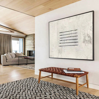 Subtle Line Etching - Minimalist Living Room or Office Art DLZ262