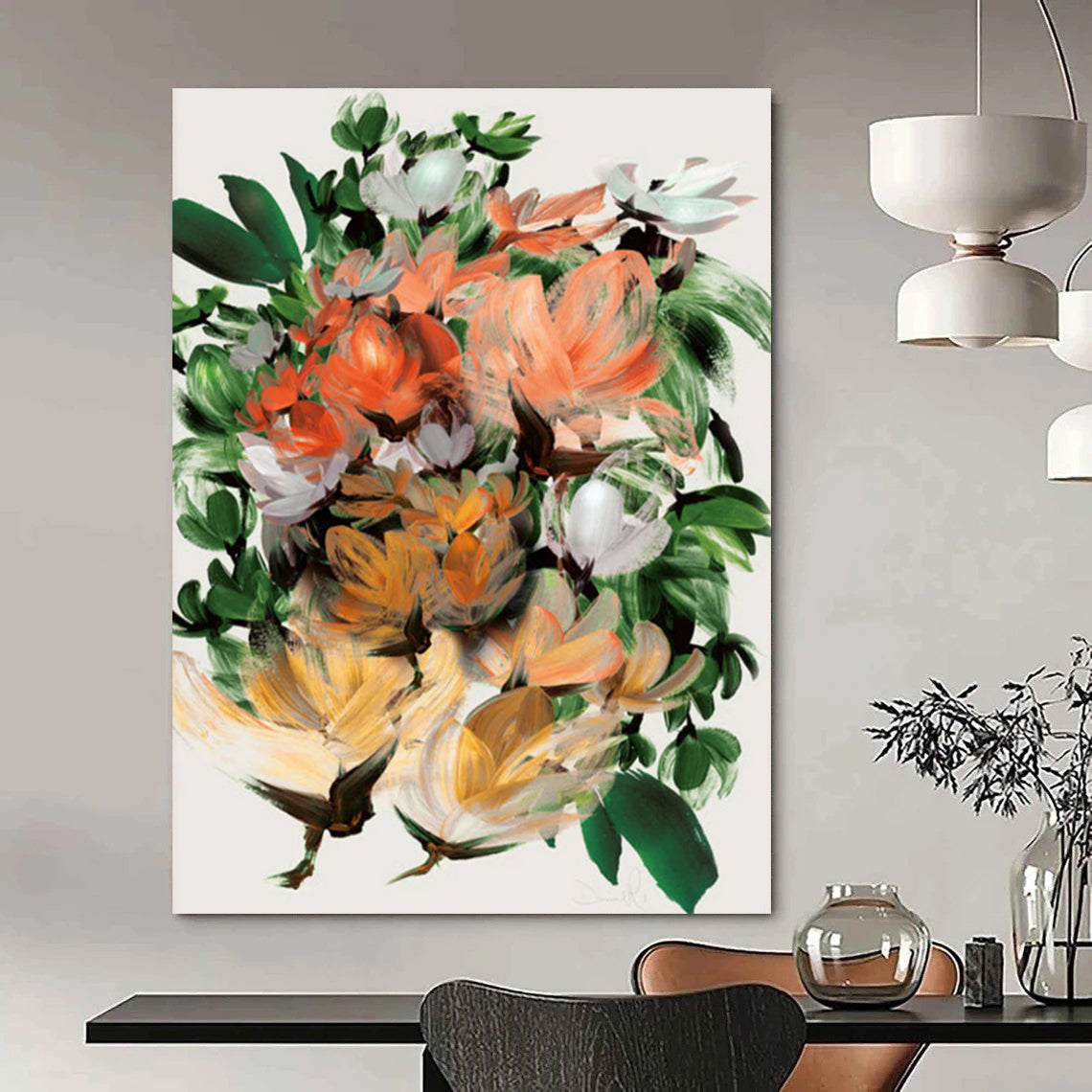 Hand-Painted Custom Abstract Art: Big Sizes for Bedroom & Office DTP217