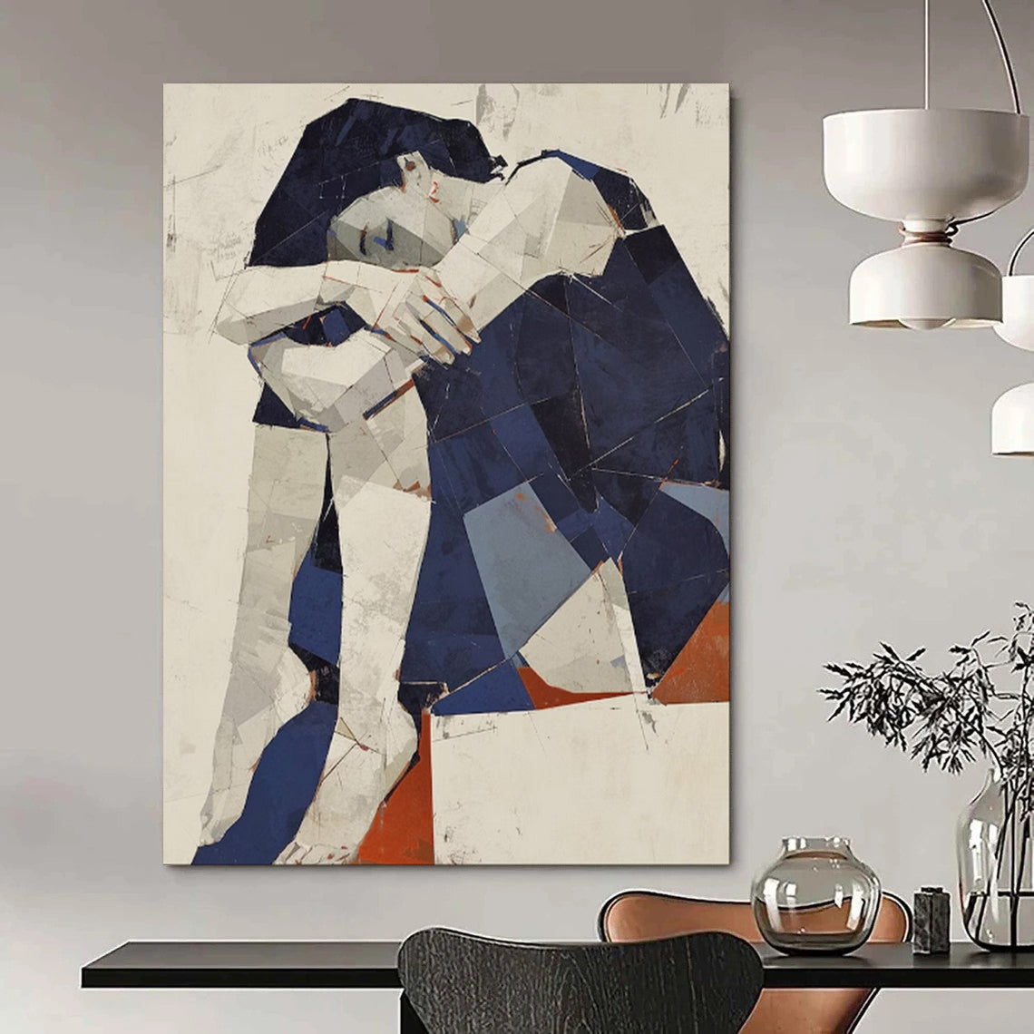 Vibrant & Colorful Hand-Painted Custom Abstract Painting for Bar & Living Room LargeART1980