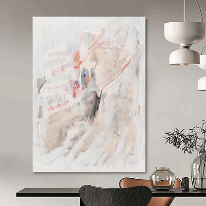 Monumental - Sized Vertical Hand - Painted Textured Custom Abstract Epoch, for Decorating Dining Room and Hotel DKH1530