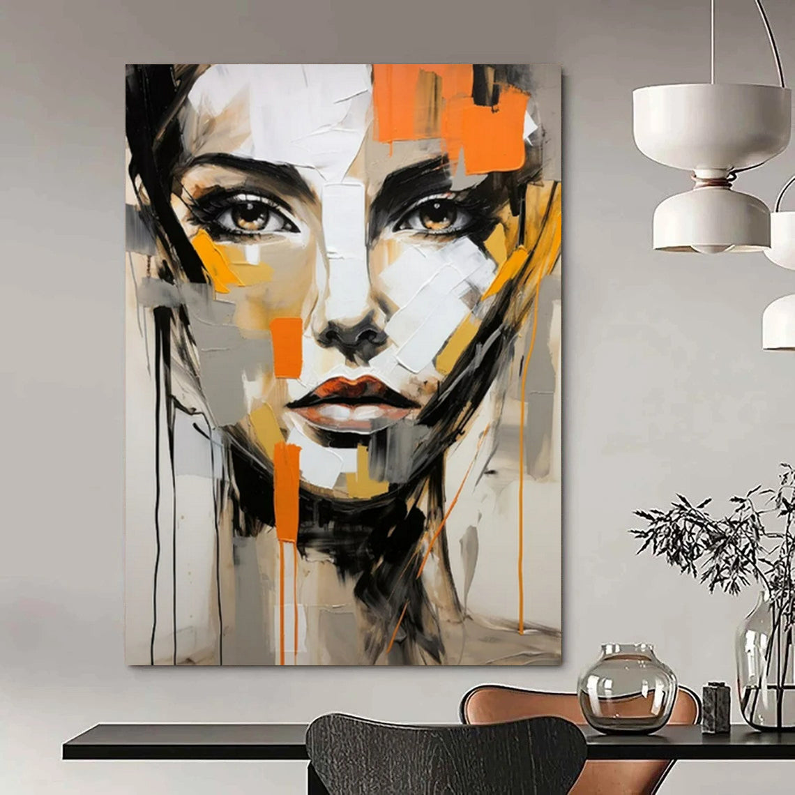 Monumental-Sized Hand-Painted Abstract Art for Bedroom & Meditation Room LargeART2215