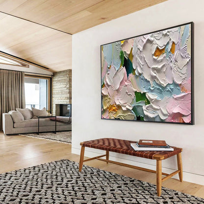 Exclusive Original Hand - Painted Textured Large Abstract Gem for Modern Interiors DKH817