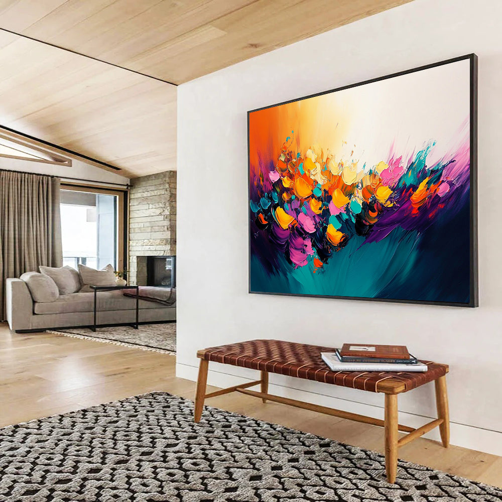 “Explosive Color Blooms” - Multicolor, Explosive Blooms, Abstract Expressionist HB1143