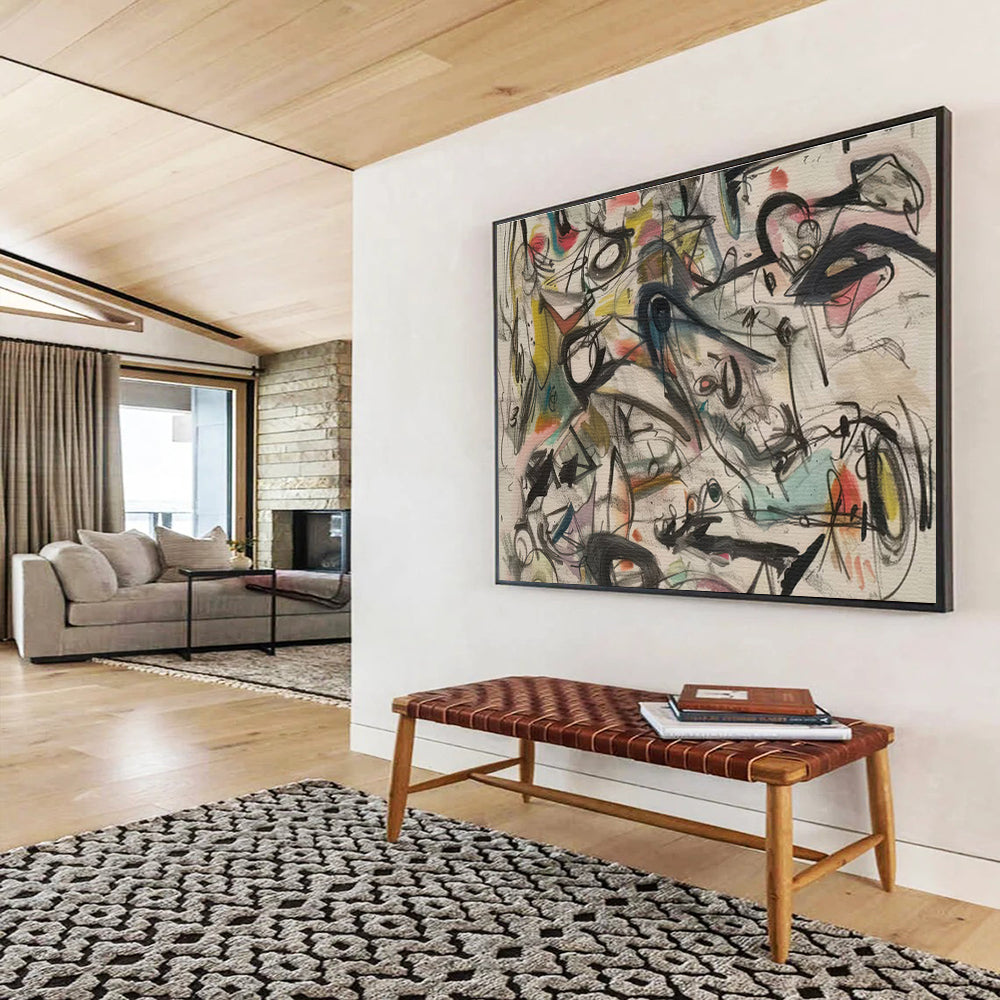 Oversized Abstract Wall Art for Office & Dining Room DKH144