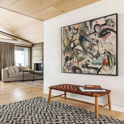 Oversized Abstract Wall Art for Office & Dining Room DKH144