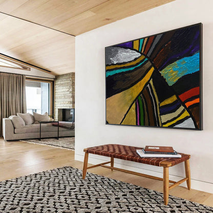 Large Custom - Printed Abstract Art for Conference Room DKH013