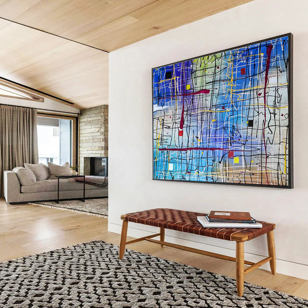 Groundbreaking Original Vast - Scale Textured Hand - Crafted Abstract Canvas for Innovative Design DKH849