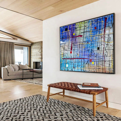 Groundbreaking Original Vast - Scale Textured Hand - Crafted Abstract Canvas for Innovative Design DKH849