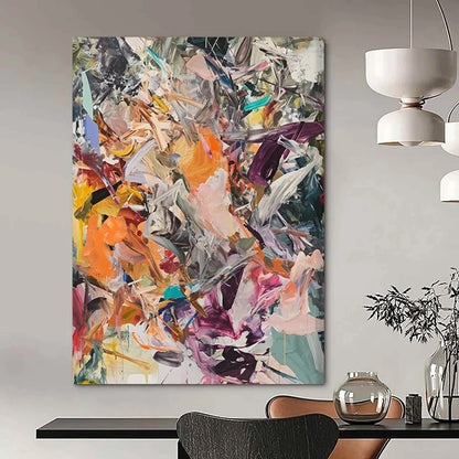 Volcanic Pulse: Immense - Scale Hand - Painted Custom Abstract Creation for Bedroom and Bar DTP098
