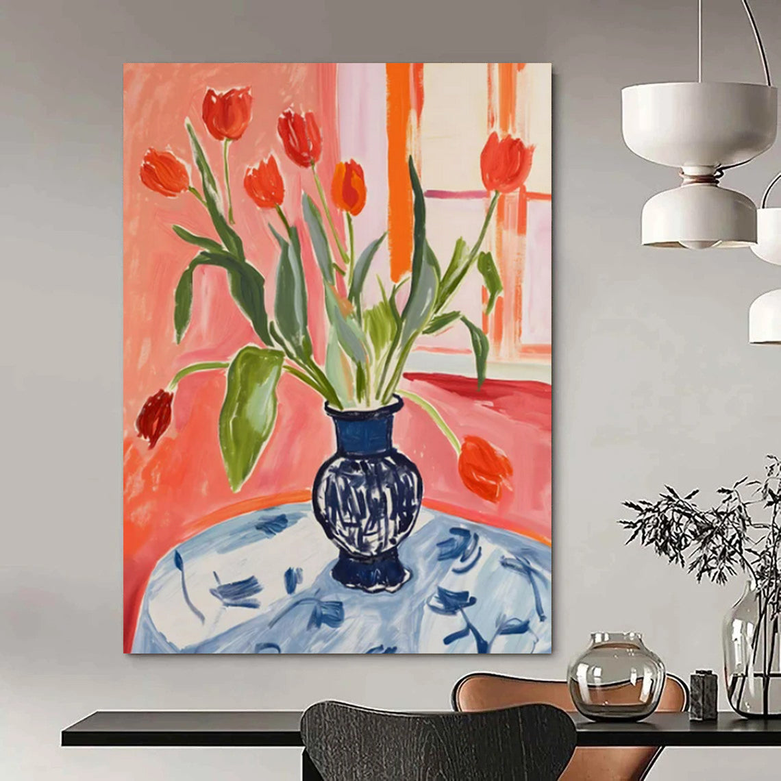 Oversized Hand-Painted Abstract Canvas for Living Room & Home Theater LargeART2229